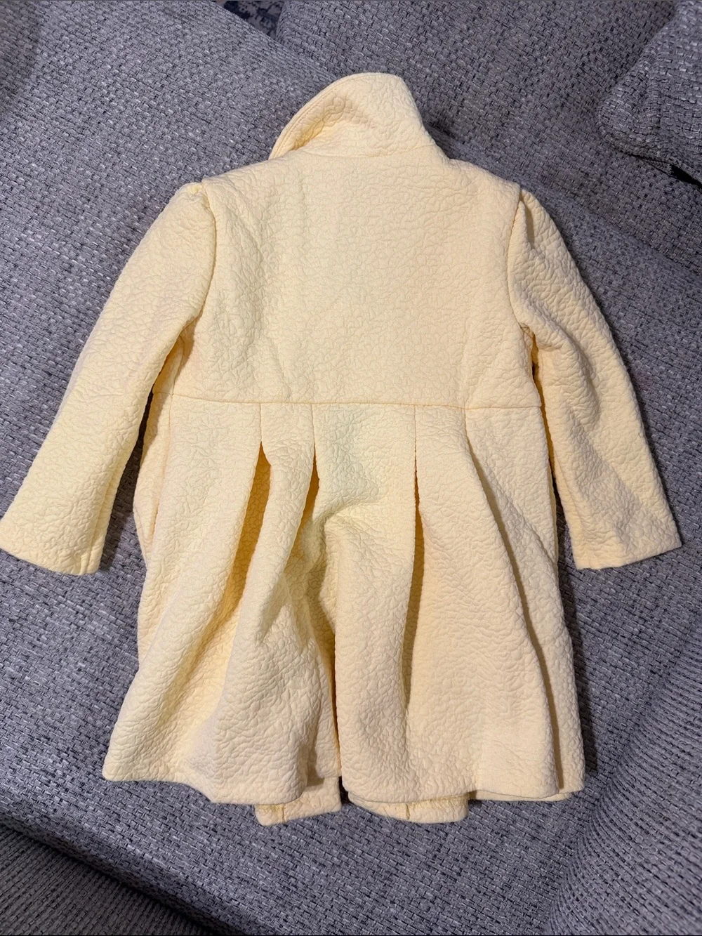 Gymboree Girls' Soft Yellow Pleated Pea Coat